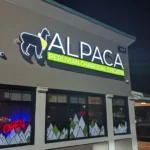 Exterior of Alpaca Chicken on Capital Blvd in Raleigh, North Carolina